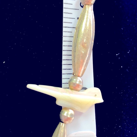 Vintage Sterling Silver & Carved Birds Necklace - Picture 3 of 7